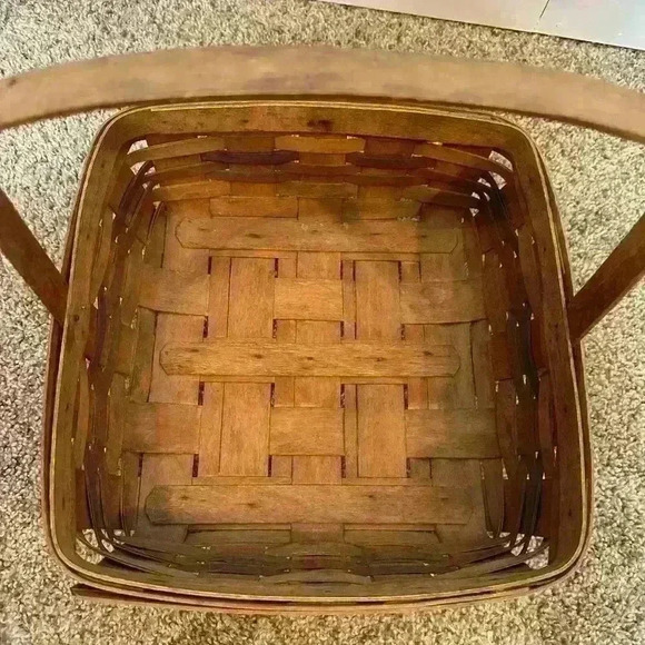 Vintage Longaberger basket square vintage 12”x12” approximately - Picture 2 of 8